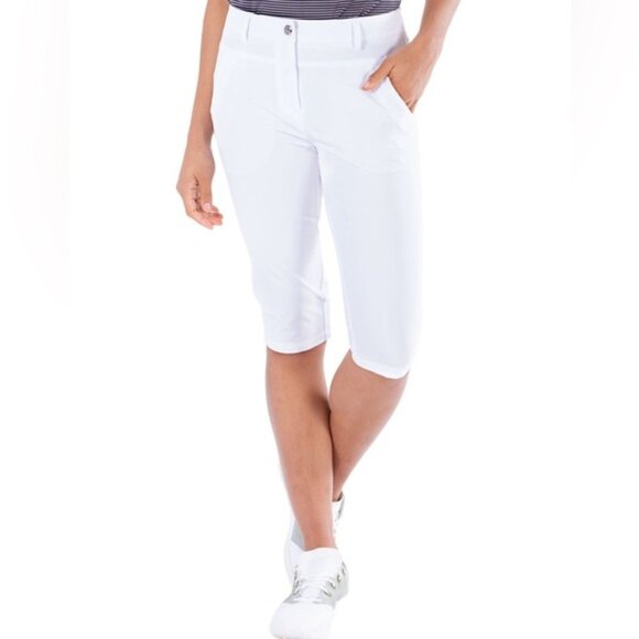 Nivo White Mandi Women’s Bermuda Long Golf Shorts Size 16 bin 4H - Picture 1 of 7